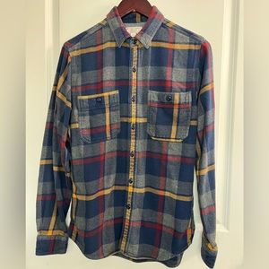 Wallace & Barnes Heavyweight Flannel Shirt In Multicolor Plaid; size small